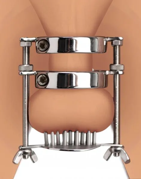 Male Sex Toys Master Series Stainless Steel Spiked Cbt Ball Stretcher And Crusher Male Sex Toys Master Series Stainless Steel Spiked Cbt Ball Stretcher And Crusher