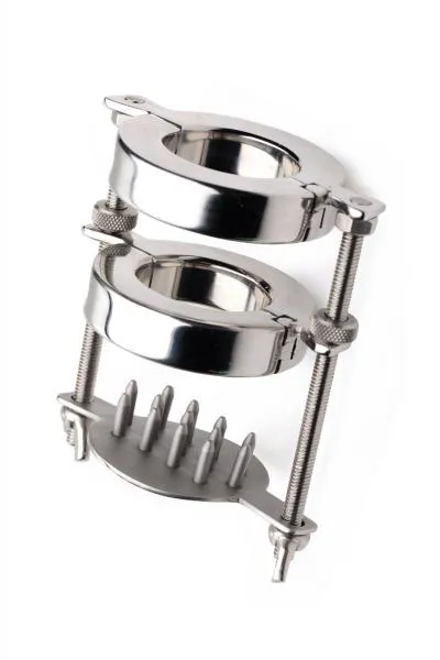Male Sex Toys Master Series Stainless Steel Spiked Cbt Ball Stretcher And Crusher Male Sex Toys Master Series Stainless Steel Spiked Cbt Ball Stretcher And Crusher
