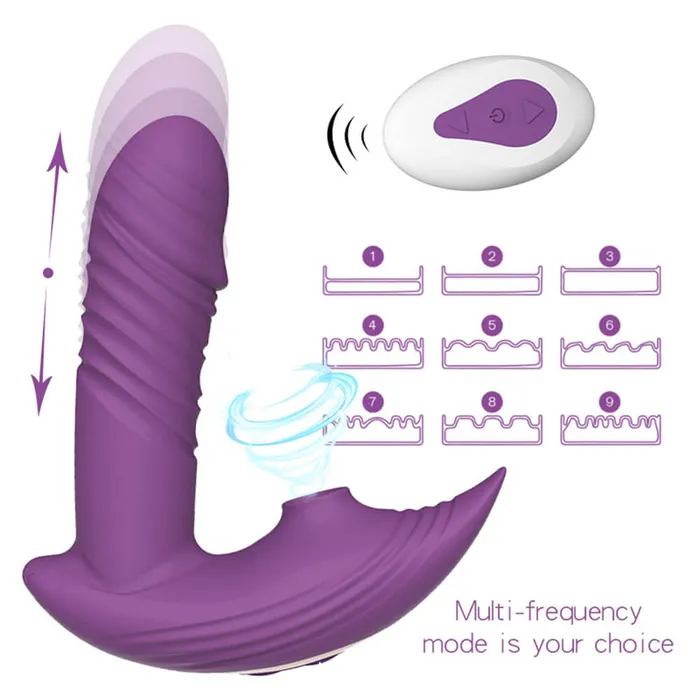 Telescopic Sucking Wearable Massager Purple OOTYEMO Vibrators