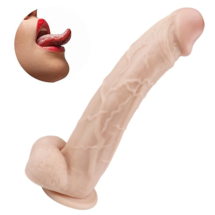 12 inch big head skin color dildo Dildos