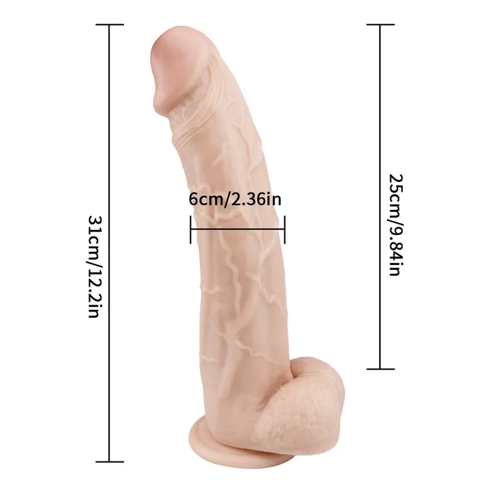 12 inch big head skin color dildo Dildos