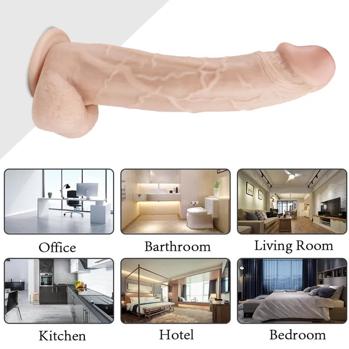 12 inch big head skin color dildo Dildos