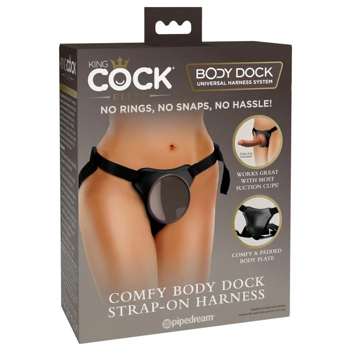 Female Sex Toys King Cock Elite Comfy Body Dock StrapOn Harness PipeDream