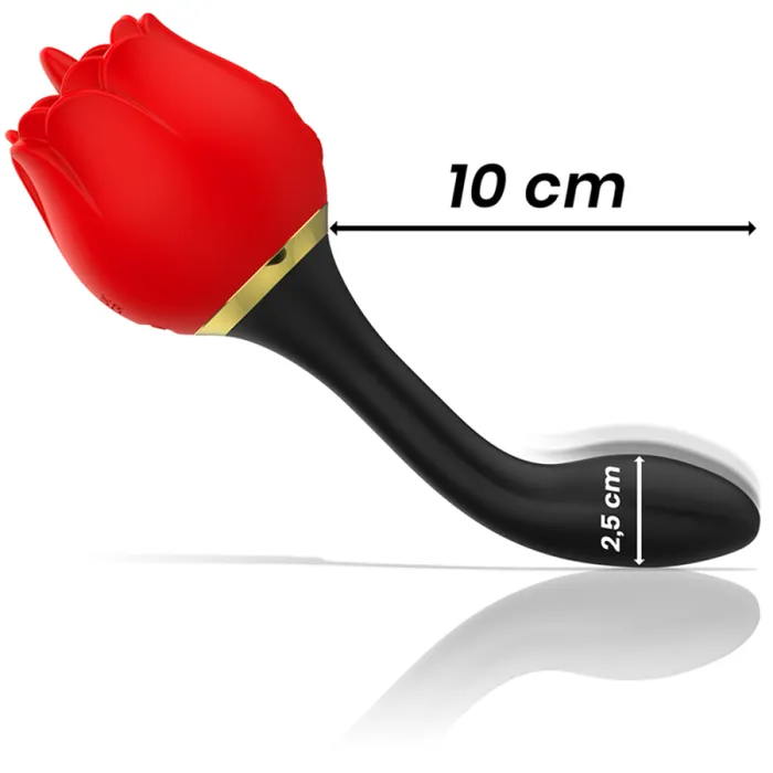 Male Sex Toys Vibrating anal toy with clitoris stimulator Rose Mia Praga Double Pleasure 1Sexy