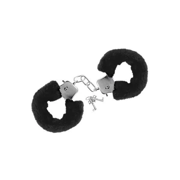 Sweet Caress Black Down Metal Handcuffs Sweet Caress Anal