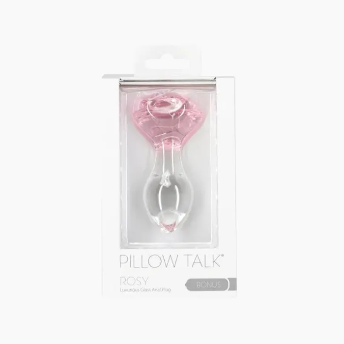 Anal Pillow Talk Rosy Glass Anal Plug