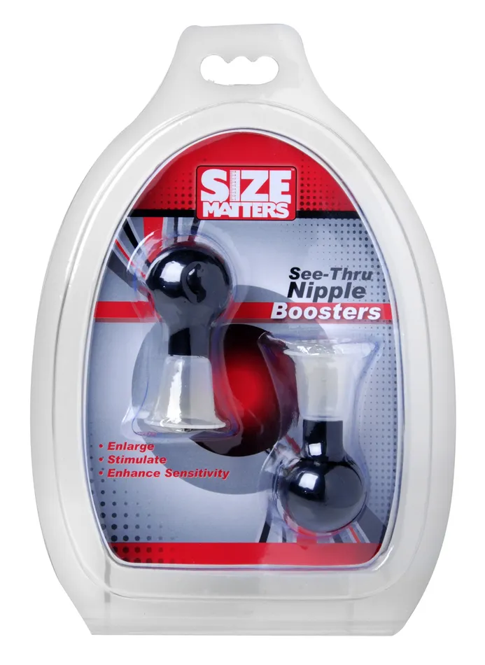 Anal Size Matters Size Matters See Thru Nipple Booster Pumps ClearBlack