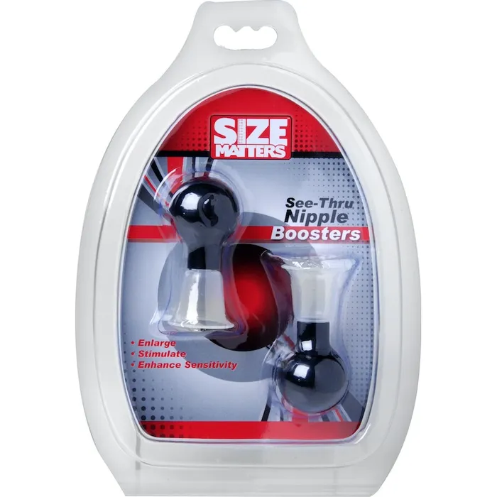 Anal Size Matters Size Matters See Thru Nipple Booster Pumps ClearBlack