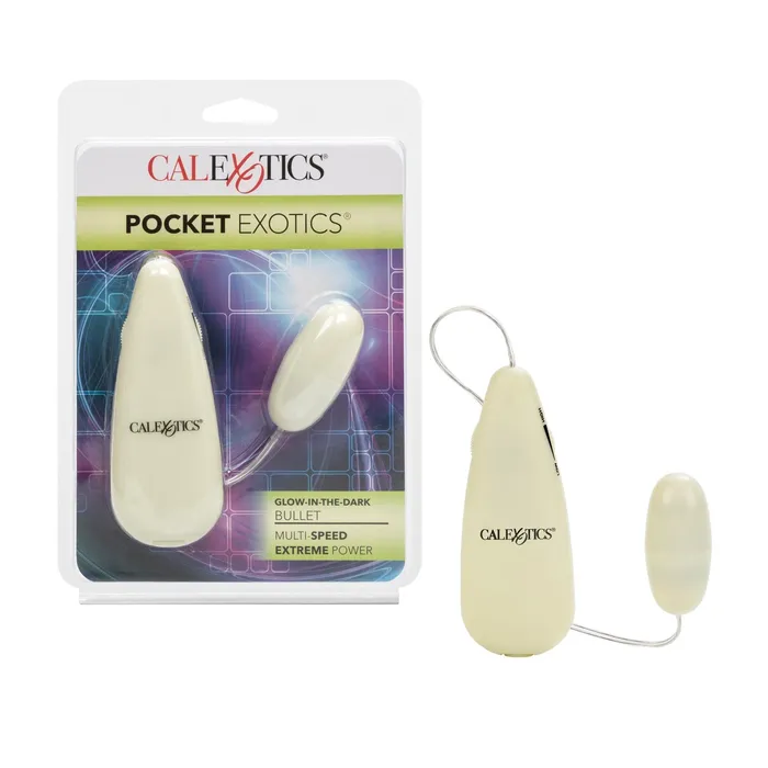 CalExotics Female Sex Toys Pocket Exotics GlowintheDark Bullet