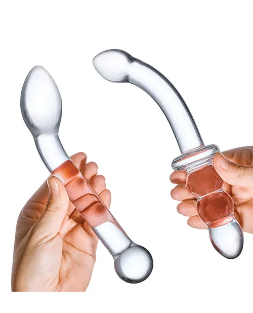 Electric Eel INC Glas 2 Pc Gspot Pleasure Glass Dildo Set Clear Dildos