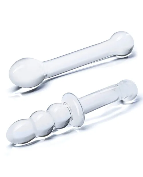Electric Eel INC Glas 2 Pc Gspot Pleasure Glass Dildo Set Clear Dildos