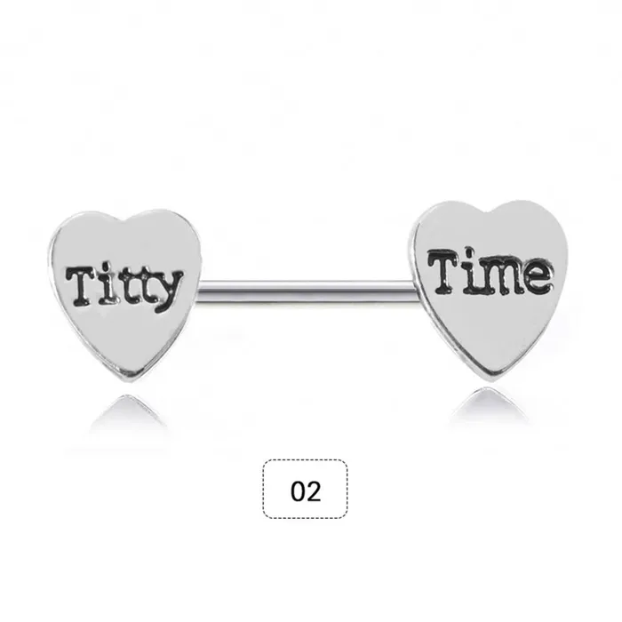 Heart Shape Stainless Steel Nipple Rings Taras Teazers Dildos