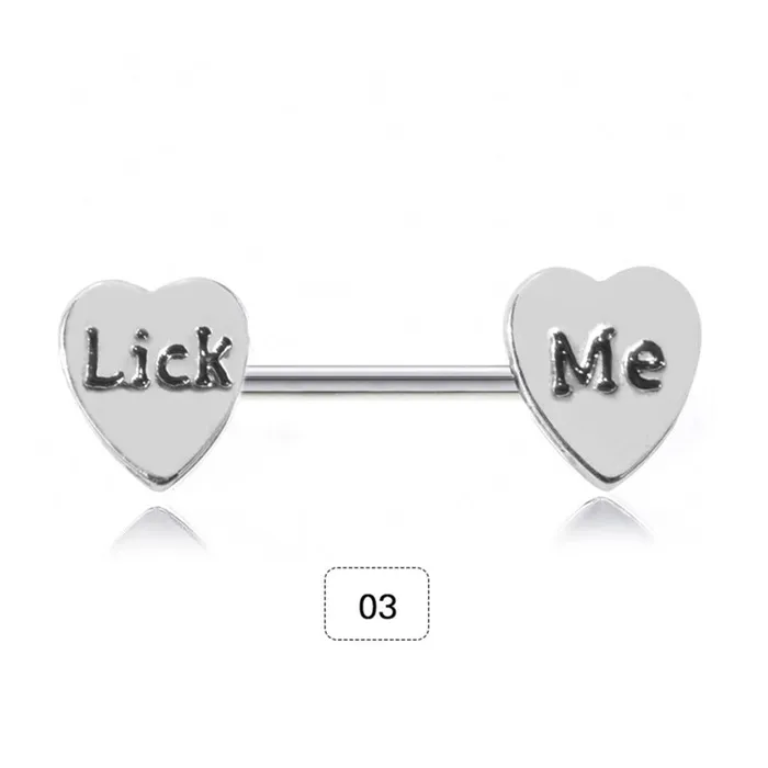 Heart Shape Stainless Steel Nipple Rings Taras Teazers Dildos