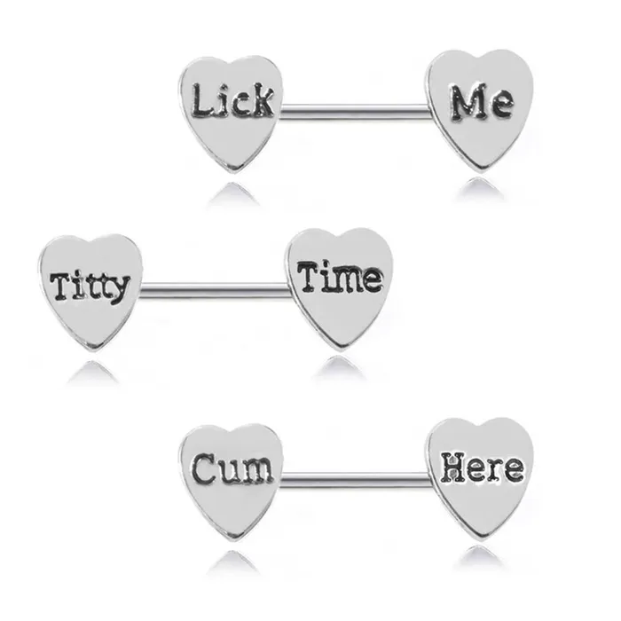 Heart Shape Stainless Steel Nipple Rings Taras Teazers Dildos