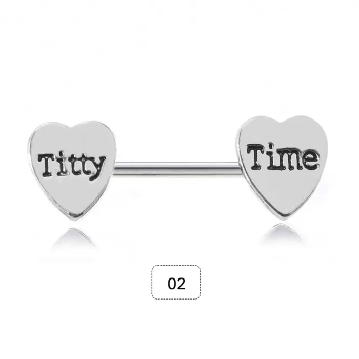 Heart Shape Stainless Steel Nipple Rings Taras Teazers Dildos