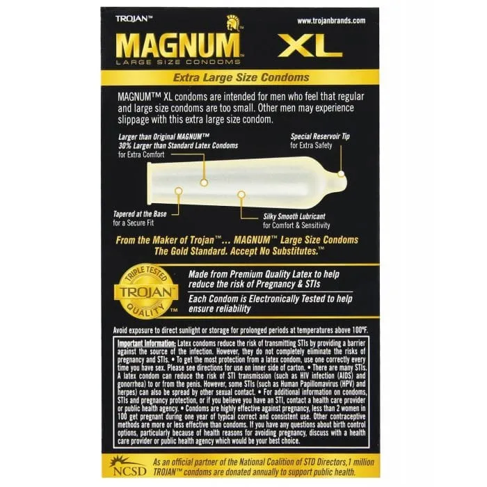 Male Sex Toys Trojan Trojan Magnum XL Condoms Male Sex Toys Trojan Trojan Magnum XL Condoms