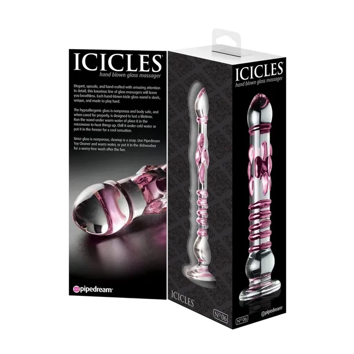 Pipedream Dildos Pipedream Icicles No 06 Glass Dildo Pipedream Dildos Pipedream Icicles No 06 Glass Dildo