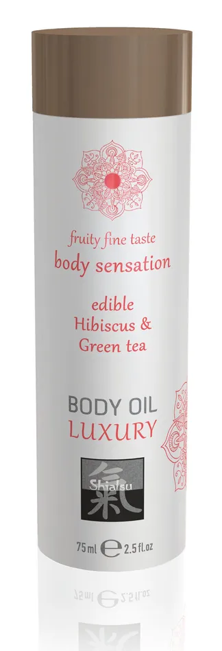 Shiatsu Luxury Body Oil Edible Hibiskus and Green Tea 75ml Shiatsu Couples Shiatsu Luxury Body Oil Edible Hibiskus and Green Tea 75ml Shiatsu Couples