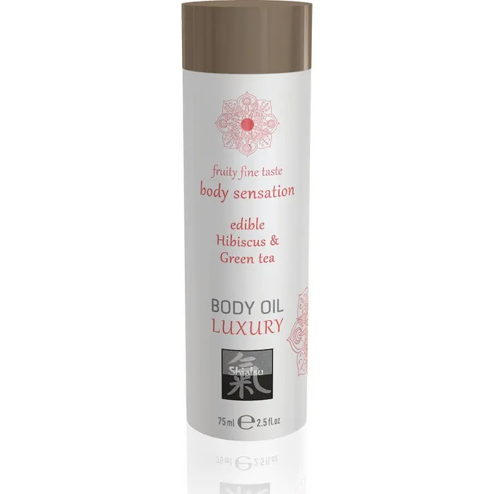 Shiatsu Luxury Body Oil Edible Hibiskus and Green Tea 75ml Shiatsu Couples