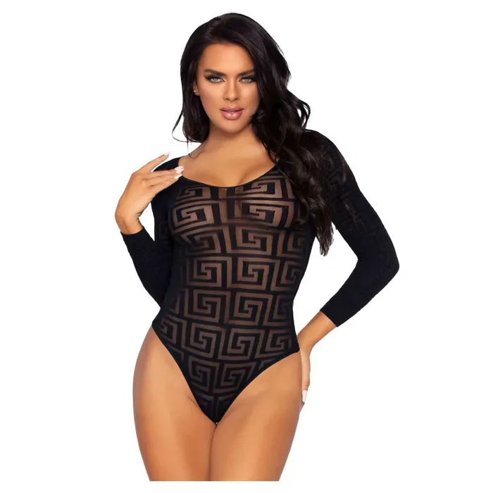 Teddies And Bodies iloveexcitement Leg Avenue Mosaic Opaque Bodysuit