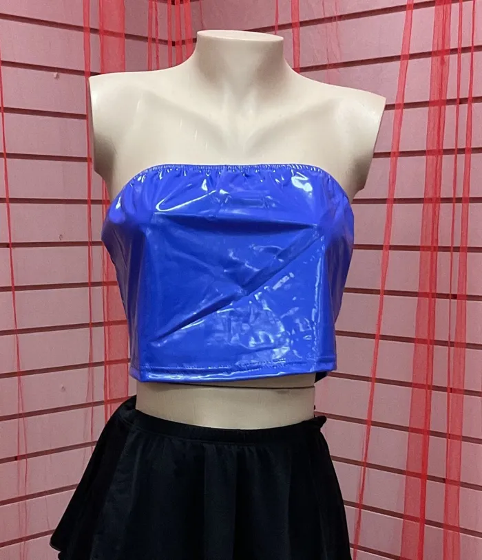 Vibrators SHEIN Blue Tube Top Size 0XL