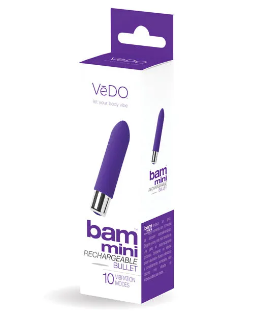Vibrators Vedo Bam Mini Rechargeable Bullet Vibe Savvy Co