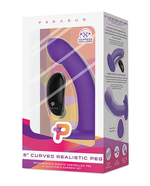 Curved Peg With Harness Remote Set Electric Eel INC Female Sex Toys