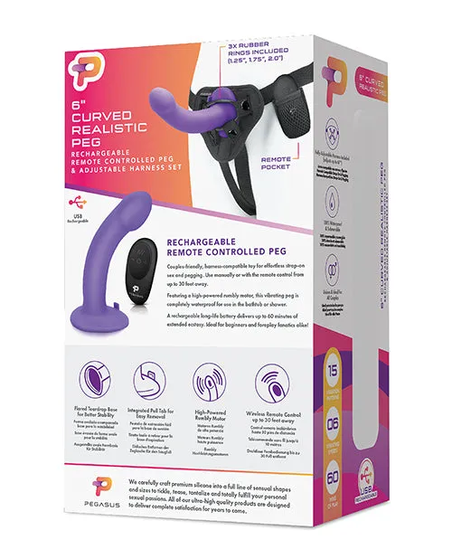 Curved Peg With Harness Remote Set Electric Eel INC Female Sex Toys Curved Peg With Harness Remote Set Electric Eel INC Female Sex Toys