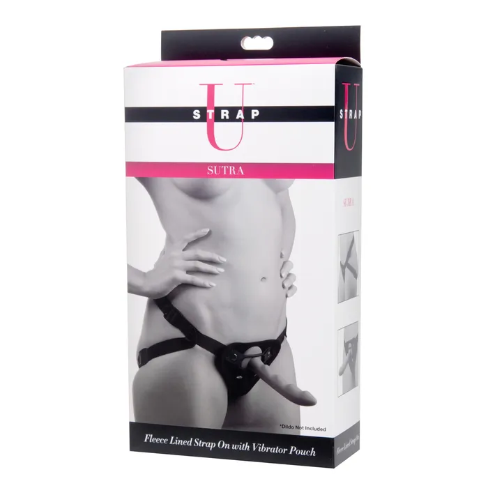 Female Sex Toys XR Brands Strap On With Vibrator Pouch