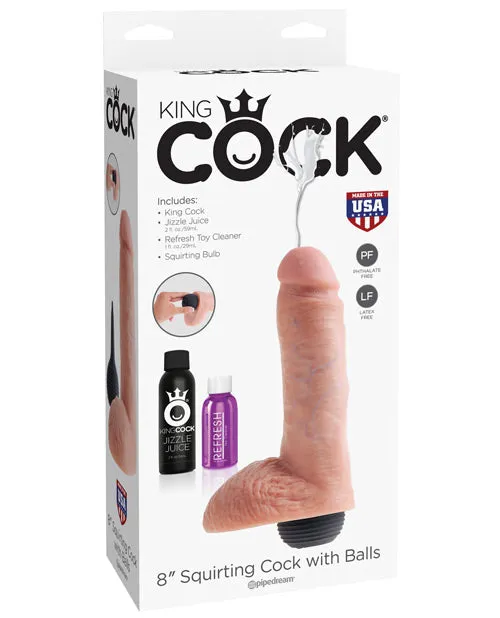 King Cock 8 Squirting Cock Wballs Pipedream Products Dildos