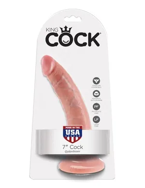 King Cock Realistic Dildo without balls 7 inch Flesh King Cock Dildos