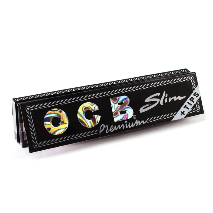 OCB Anal OCB Black Premium Rolling Papers King Size Slim Tips 32 Sheets