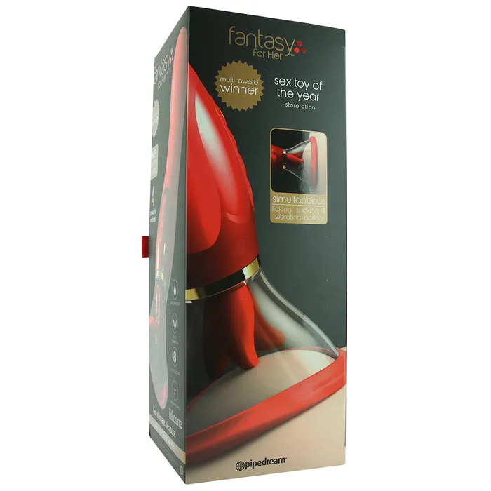 Pipedream Fantasy For Her 24k Gold Luxury Edition Her Ultimate Pleasure Rechargeable Silicone DualEnded Vibrator With Licking Suction Red Nalpac Female Sex Toys Pipedream Fantasy For Her 24k Gold Luxury Edition Her Ultimate Pleasure Rechargeable Silicone DualEnded Vibrator With Licking Suction Red Nalpac Female Sex Toys