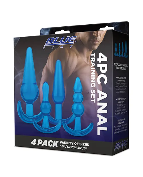 Blue Line Anal Blue Line C B 4 pc Anal Training Set Jelly Blue