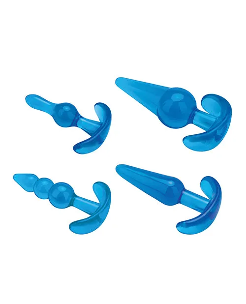 Blue Line Anal Blue Line C B 4 pc Anal Training Set Jelly Blue