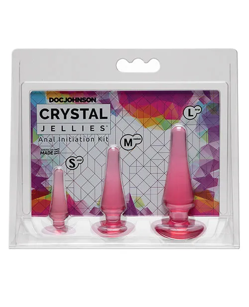Doc Johnson Crystal Jellies Anal Initiation Kit Pink Anal