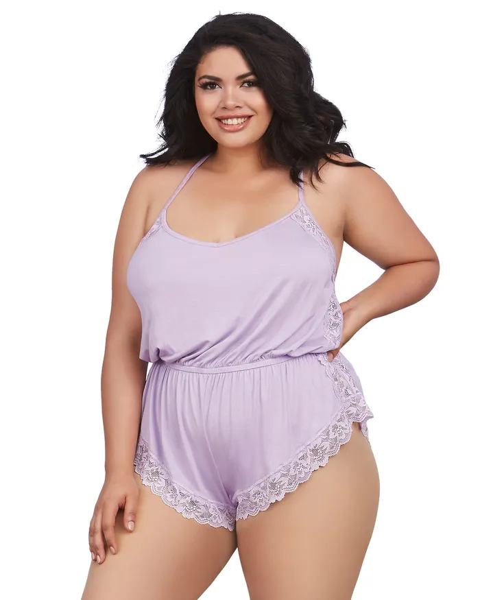 Dreamgirl International Male Sex Toys Soft Knit Jersey Sleepwear Romper Dreamgirl International Male Sex Toys Soft Knit Jersey Sleepwear Romper