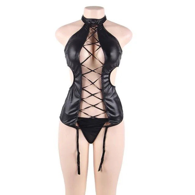 Male Sex Toys Own Pleasures Sexy Hollow Faux Leather Lingerie M5XL
