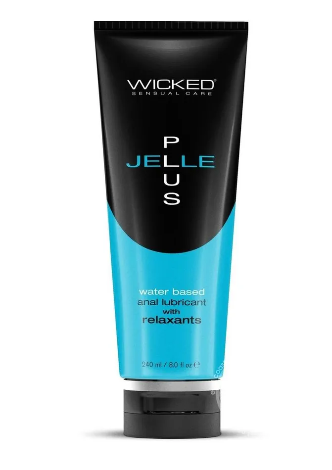 Wicked Sensual Care Male Sex Toys Wicked Jelle Plus Water Based Anal Lubricant with Relaxants