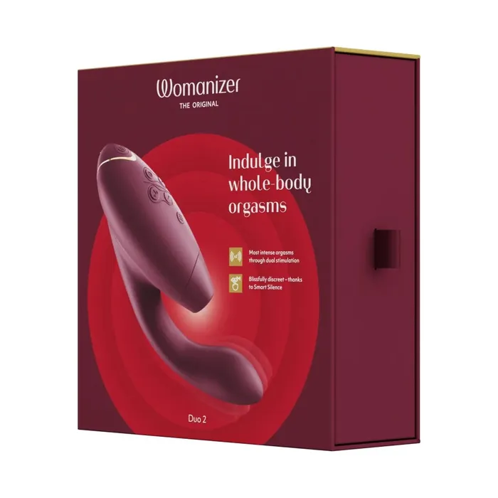 Womanizer Female Sex Toys Womanizer Duo 2 Rechargeable Silicone GSpot and Clitoral Stimulator