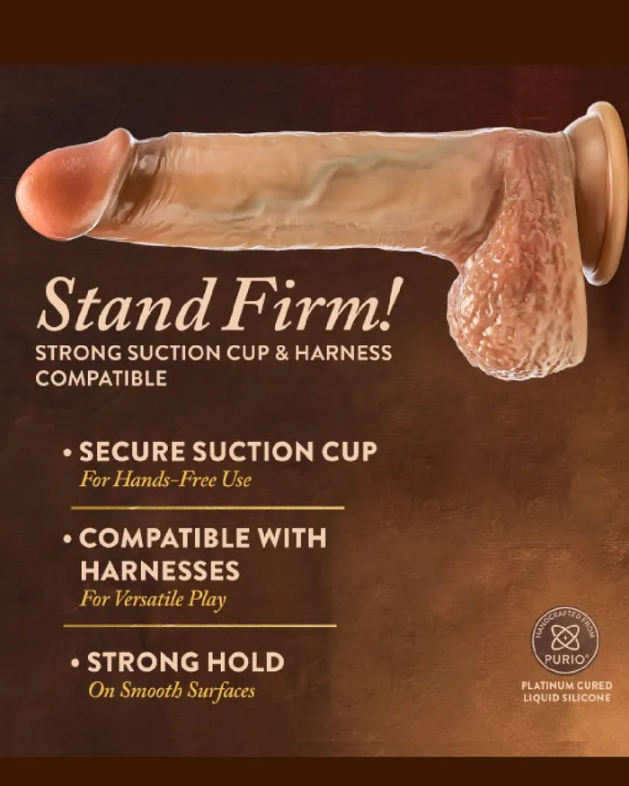 Blush Female Sex Toys Raphael Ultra Realistic 95 Inch Silicone Dildo with Sliding Foreskin Caramel