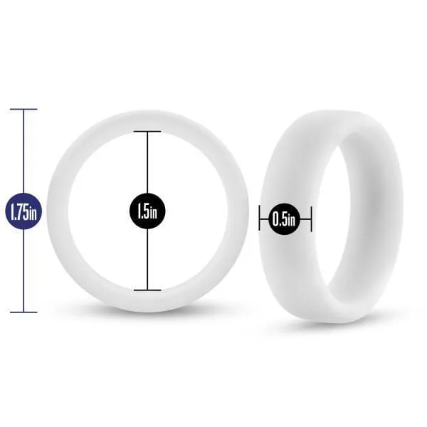 Blush Performance Silicone Glo Cock Ring White Male Sex Toys