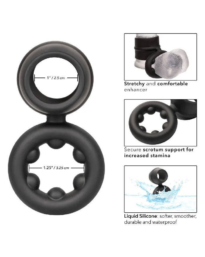 CalExotics Alpha Silicone Magnum Cock and Ball Support Ring Male Sex Toys