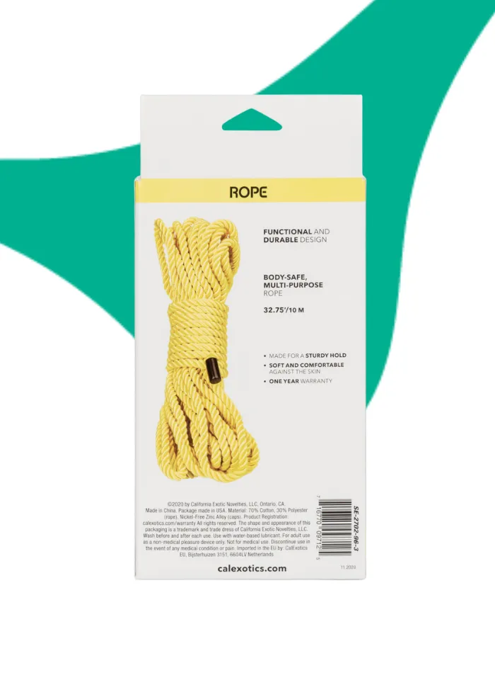 CaleXOtics Female Sex Toys Boundless ROPE 327510 meters Yellow