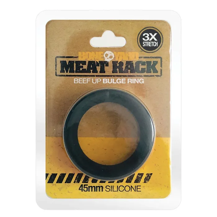 Channel 1 Releasing Meat Rack Cock Ring Black Male Sex Toys