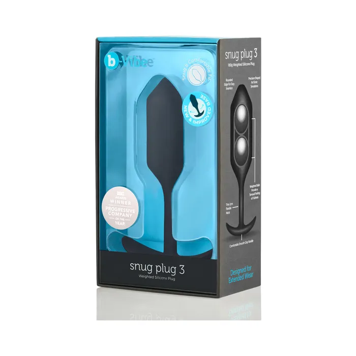 COTR Inc Anal bVibe Snug Plug 3 Weighted Silicone Anal Plug Black