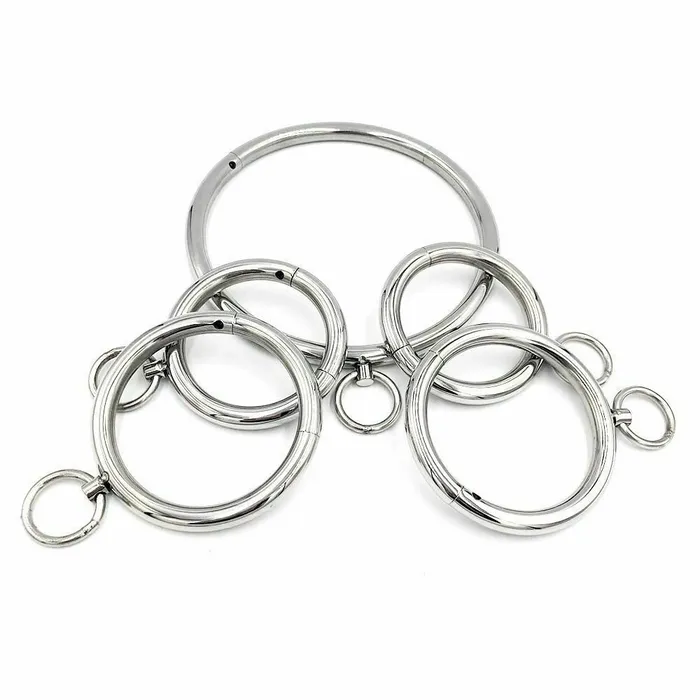 Couples House of Dasein Restraint Kits Sets Stainless Steel Bdsm Handcuffs Ankle Cuffs Collar Metal Bondage Restraints Kit