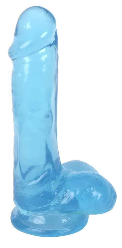 Curve Toys Dildos Lollicock 6 Inch Slim Stick With Balls Berry Ice