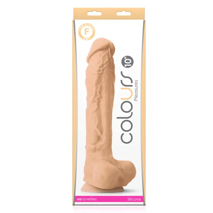 Dildos New Sensations Novelties Inc Colours Pleasures 10In Dildo White