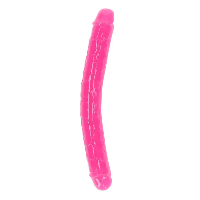 Dildos Shots America Llc Realrock Gitd Double Dong 12In Neon Pink